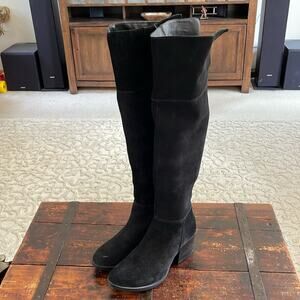 Steve Madden Black Suede Over the Knee Boots Size 10 NWOT